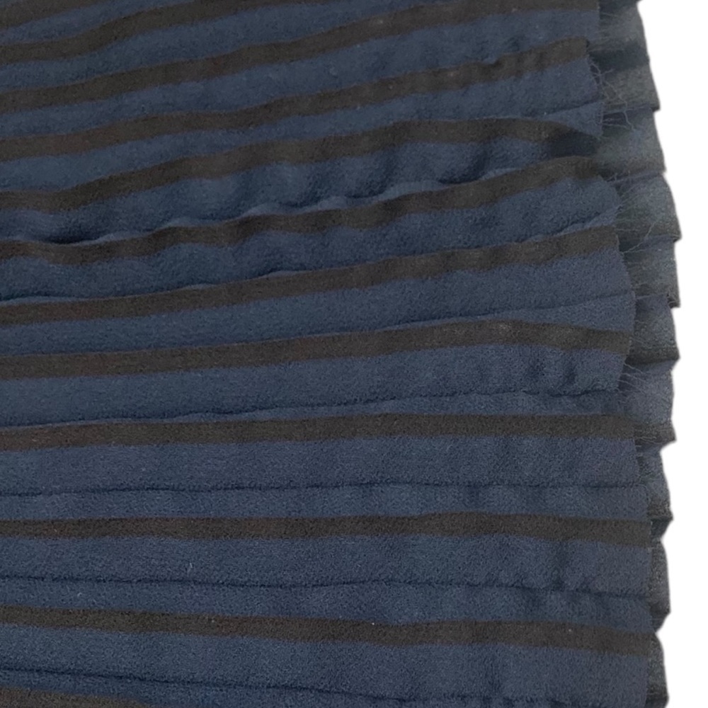 Stella Nova plisse accordion pleated black and navy sheer mini skirt - Picture 4 of 10